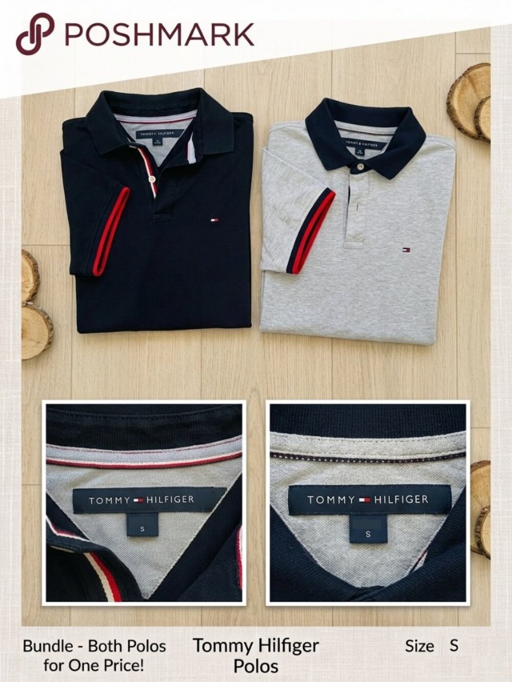 bundle of 2 | ommy Hilfiger Golf Polo Shirt Mens